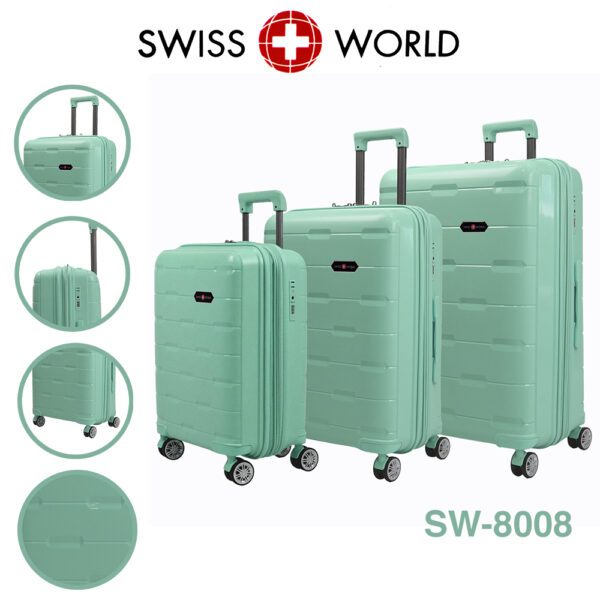 Set x 3 Maletas Swiss World, 100% Polipropileno